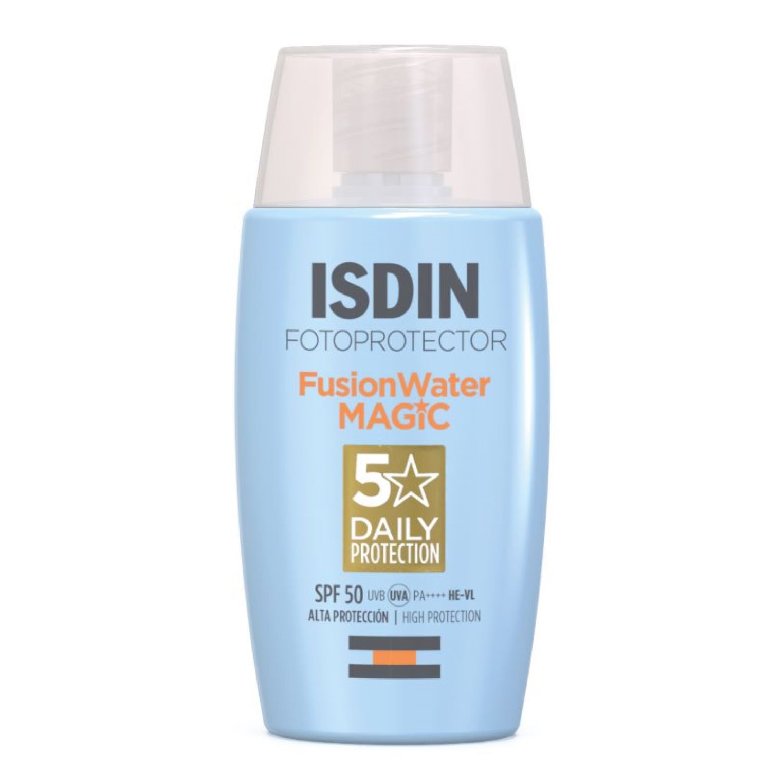 FOTOPROTECTOR ISDIN 50 FUSION WATER (PROTECTOR SOLAR FACIAL DE BASE ACUOSA)